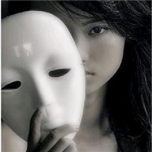 舞会面具手绘面具白色街舞面具JabbaWockeeZ假面舞客