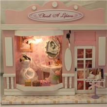 diy小屋欧洲店铺系列钟爱一生批发拼装模型玩具小屋礼物