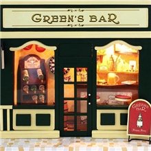 diy小屋欧洲店铺系列格林酒吧创意礼品迷你场景情侣礼物