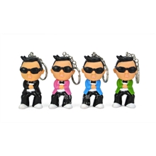 厂家直销江南styel鸟叔钥匙扣韩国明星PSY搪胶钥匙扣促销礼品