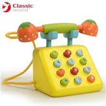 2013最新德国大牌木制仿真电话机儿童过家家