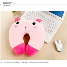 小动物U型枕卡通U型护颈枕精选绒面材质午休枕