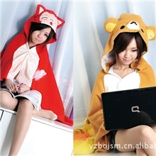 轻松小熊宅人披肩披风/空调毯阿狸披肩轻松熊披肩批发价