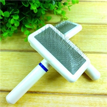 白色气囊握柄小狗梳子宠物密梳宠物针梳塑柄新料宠物梳子