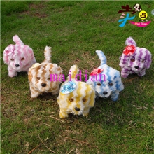 dtg4供应电动狗/倒退狗电动狗玩具狗条纹狗带帽颜色混装