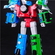 热卖DIY火车益智变形玩具车5533-2变形托马斯热销玩具