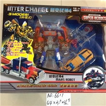 6611变形金刚擎天柱加配件带小黄蜂