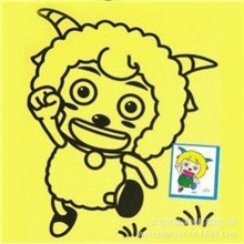 厂家直销黄色中号沙画批发12.5*16.8cmDIY沙画玩具