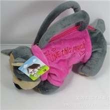 时尚卡通玩具狼狗手提零钱包手机包钥匙包加盟代理