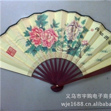 复古娟扇8寸10寸折叠扇中国工艺礼品扇绢布扇子大量厂家直销