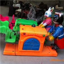 【琦琦游艺】全新环保塑料翘翘板，LED彩灯翘翘板，假分体摇摆机