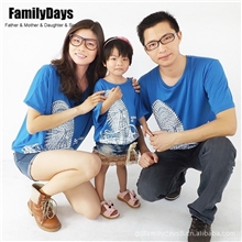 厂家优质供应品牌亲子装批发11款纯棉短袖夏装情侣装