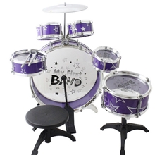 仿真儿童爵士鼓架子鼓打击乐器带座椅套装手敲敲乐敲击玩具