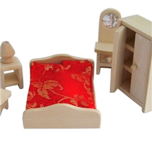 批发供应木制玩具外贸木质小家具卧室过家家玩具