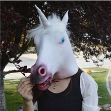化妆舞会派对面具独角兽面具马头面具独角兽动物头套面具