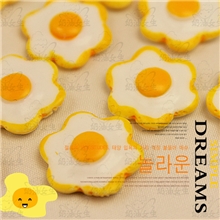 新款手机美容材料手工DIY树脂配件美乐蒂咖啡店S-16荷包蛋