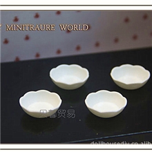 dollhouse3D立體模型DIY愛好食玩袖珍迷你小物-大號花邊碗