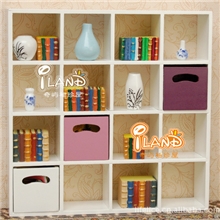 1:12娃娃屋DOLLHOUSEMINIATURE迷你家具白色16格储物立架