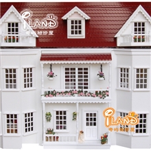 娃娃屋模型三开欧风别墅跃层转梯+挑高大厅+全景窗墙超豪华！
