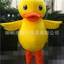 订制卡通人偶，卡通服装，表演服装，毛绒人偶大黄鸭