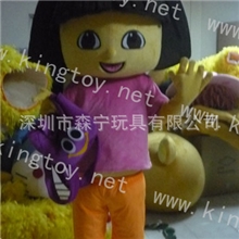 卡通人偶服装，行走人偶服饰，表演服装，定做卡通吉祥物朵拉