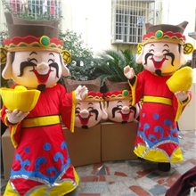 卡通人偶，卡通服装厂，新年卡通服，卡通服饰，行走人偶财神爷