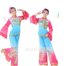 热卖民族表演服装秧歌服出舞蹈服装舞蹈演出舞台表演秧歌服饰
