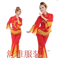 秒杀民族舞蹈表演服装舞台秧歌戏服广场舞演出服装套装秧歌