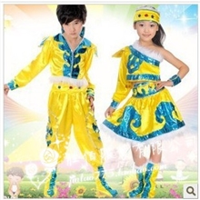 少儿演出服儿童表演服蒙族女童舞蹈服藏族幼儿蒙古舞服装