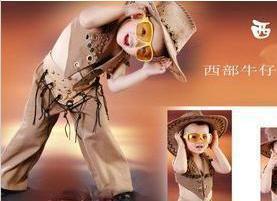 儿童表演服装/摄影服饰/幼儿园舞台表演演出服装/西部牛仔