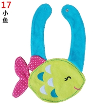 卡通口水巾小鱼口水巾批发