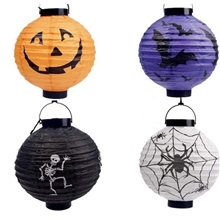 万圣节南瓜灯鬼节装饰用品道具杰克南瓜灯手提悬挂南瓜纸灯笼