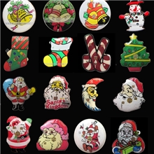 圣诞节闪光胸针圣诞节用品新年装饰发光胸针胸章款式随机发4g