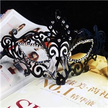 义乌面具小额批发舞会表演走秀豪华镶钻公主面具