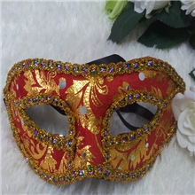 义乌面具小额批发表演面具，威尼斯面具.绣花边包布面具