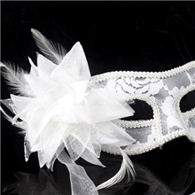 义乌面具小额批发纯手工威尼斯面具纱花舞会半透明百合花面具