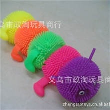 厂家供应TPR5节闪光毛毛虫TPR毛毛虫环保材料