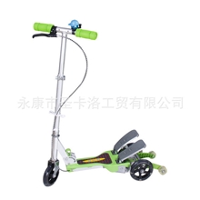 永康双踏车厂家专业生产欧美热销铝合金儿童双踏助力滑板车