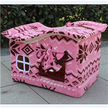 厂家直销宠物用品2013新款狗窝可爱波浪房窗帘狗窝淘宝热销
