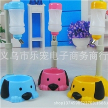 批发宠物升降式自动喂水器可爱狗头型饮水器
