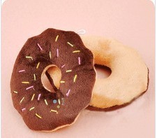 厂家生产供应宠物毛绒玩具毛绒宠物发声玩具甜甜圈面包圈棒糖