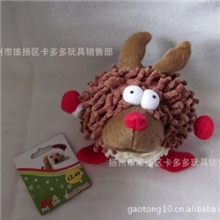 特价毛绒宠物狗玩具外贸尾单动物卡通拖把绒猪羊马小鹿发声