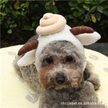 供应批发宠物帽WITHME宠物变身帽狗屎运绵羊帽-白色