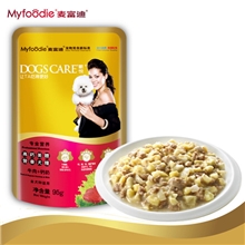 麦富迪宠物食品狗湿粮牛肉+钙奶妙鲜包厂家批发狗罐头软罐头