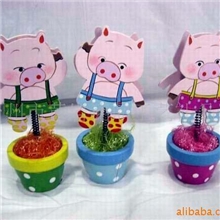 供应卡通小猪名片夹便签夹办公礼品