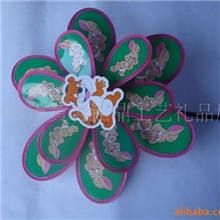 供应双层印兔子风车卡通风车动物风车