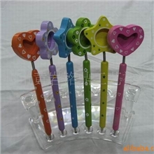 供应木制相夹圆珠笔数字铅笔卡通工艺笔
