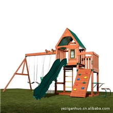 供应大型游乐设备木制滑梯户外组合滑梯秋千组合30c进口防腐木