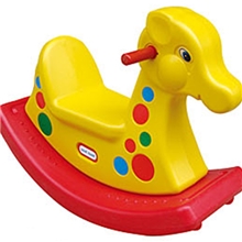 厂家直销双色鹿摇摇马幼儿园儿童游乐设备塑料加厚