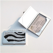 鑲水鑽斑馬紋包裝盒(CardHolder)BC815-04铝卡片盒